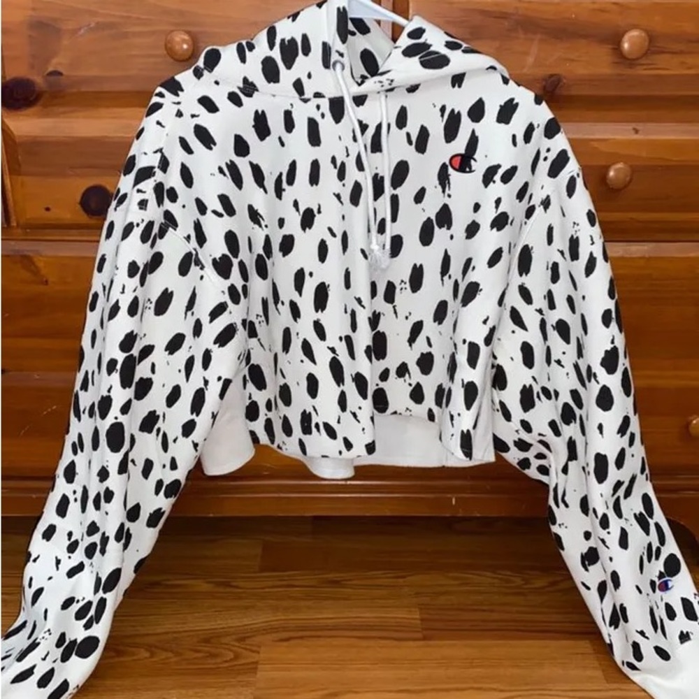 Champion Animal Print Cropped Hoodie‎